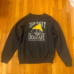 The Salty Dog cafe crewneck sweatshirt, medium to large fit, dark gray, not worn
